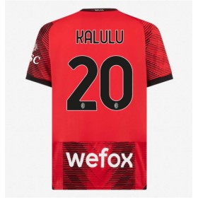 AC Milan Pierre Kalulu #20 Hemmakläder 2023-24 Kortärmad